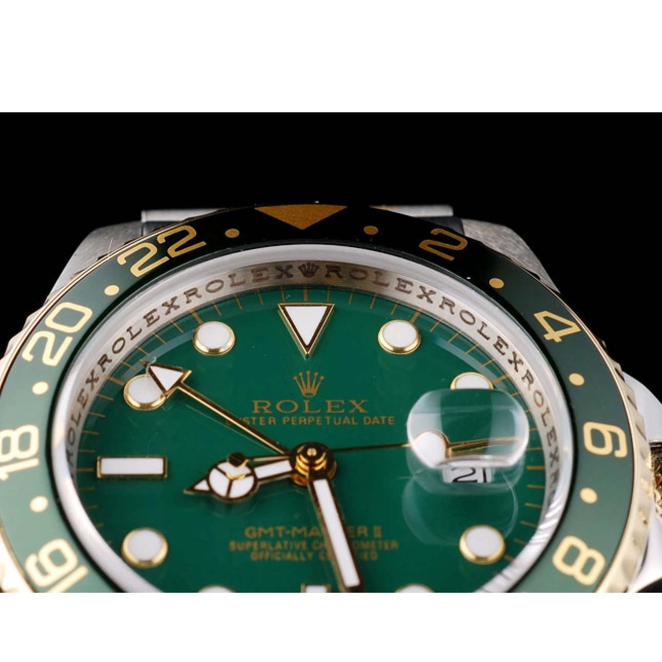 RepTime Watches 0213 Rolex GMT Master II Green Ceramic Bezel Green Dial Watch