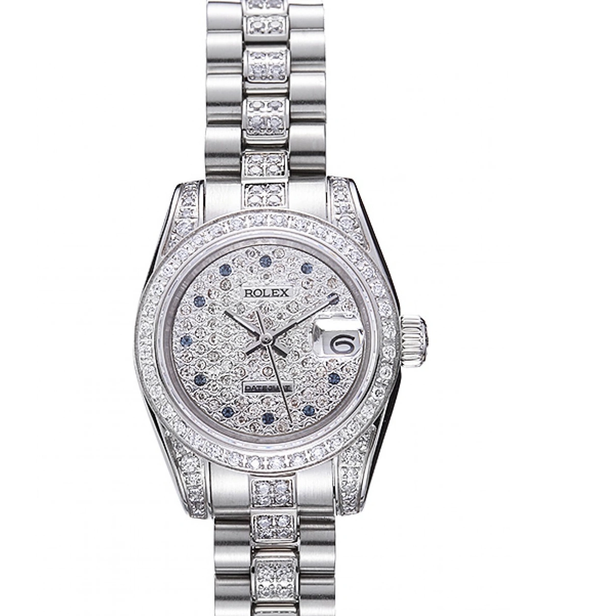 RepTime Watches 0227 Swiss Rolex DateJust Diamond Dial Stainless Steel 622021