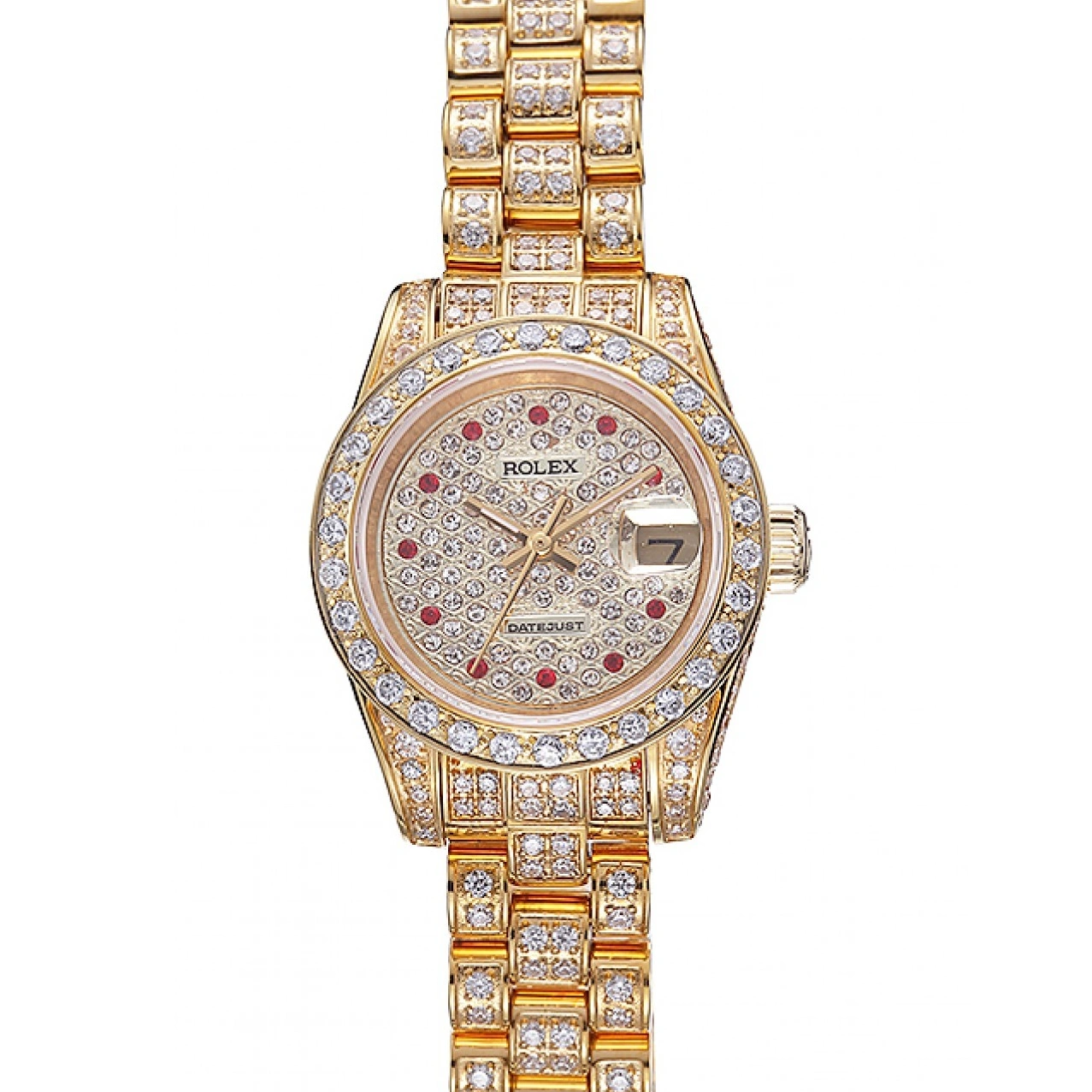 RepTime Watches 0228 Swiss Rolex DateJust Diamond Dial Gold 622024