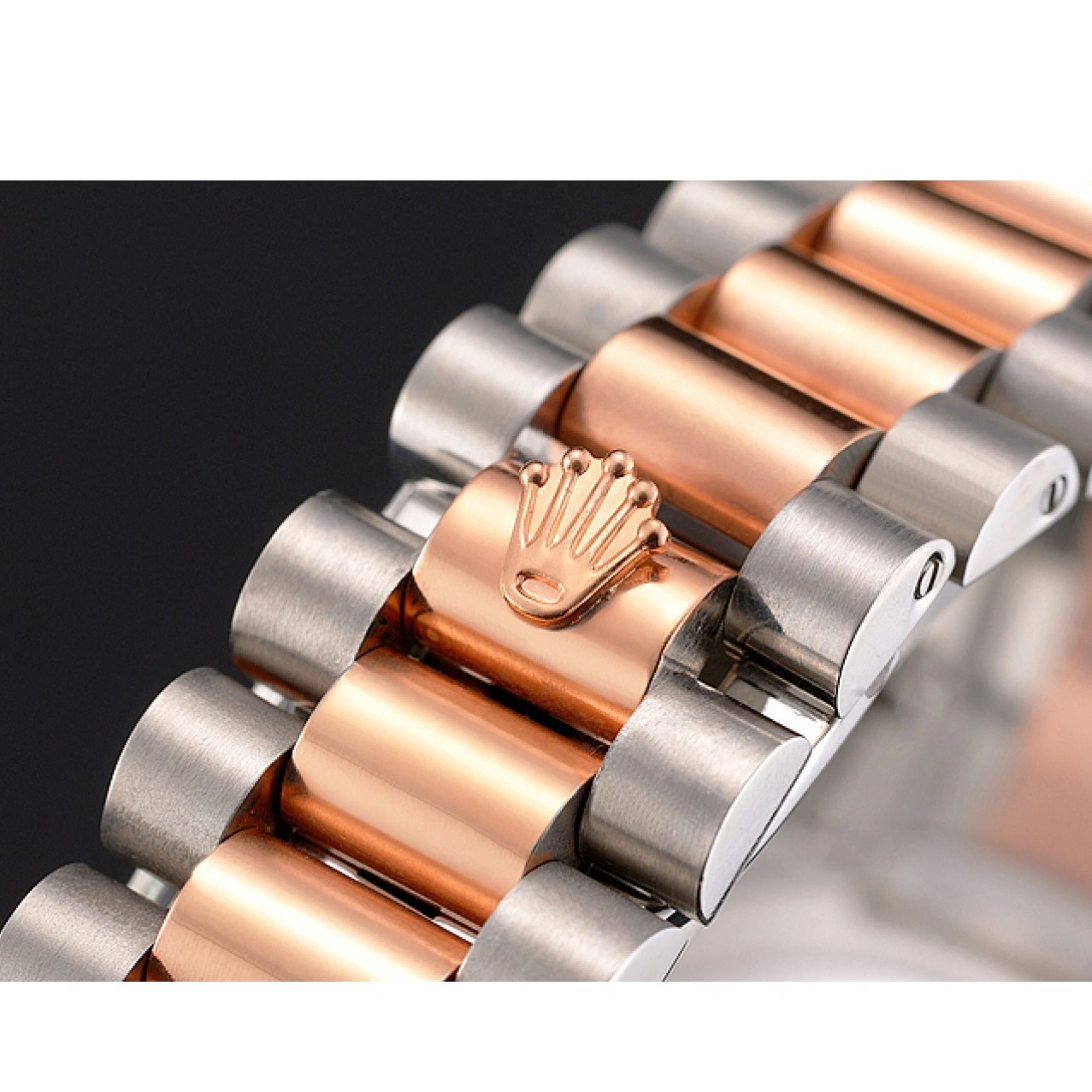 RepTime Watches 0223 Swiss Rolex Datejust Rose Gold Dial And Bezel Stainless Steel Case Two Tone Bracelet