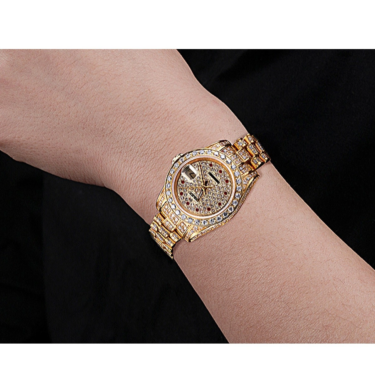 RepTime Watches 0210 Swiss Rolex DateJust Diamond Dial Gold 622024