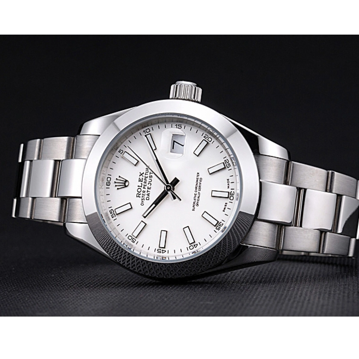 RepTime Watches 0224 Rolex Datejust Stainless Steel Case White Dial 622266