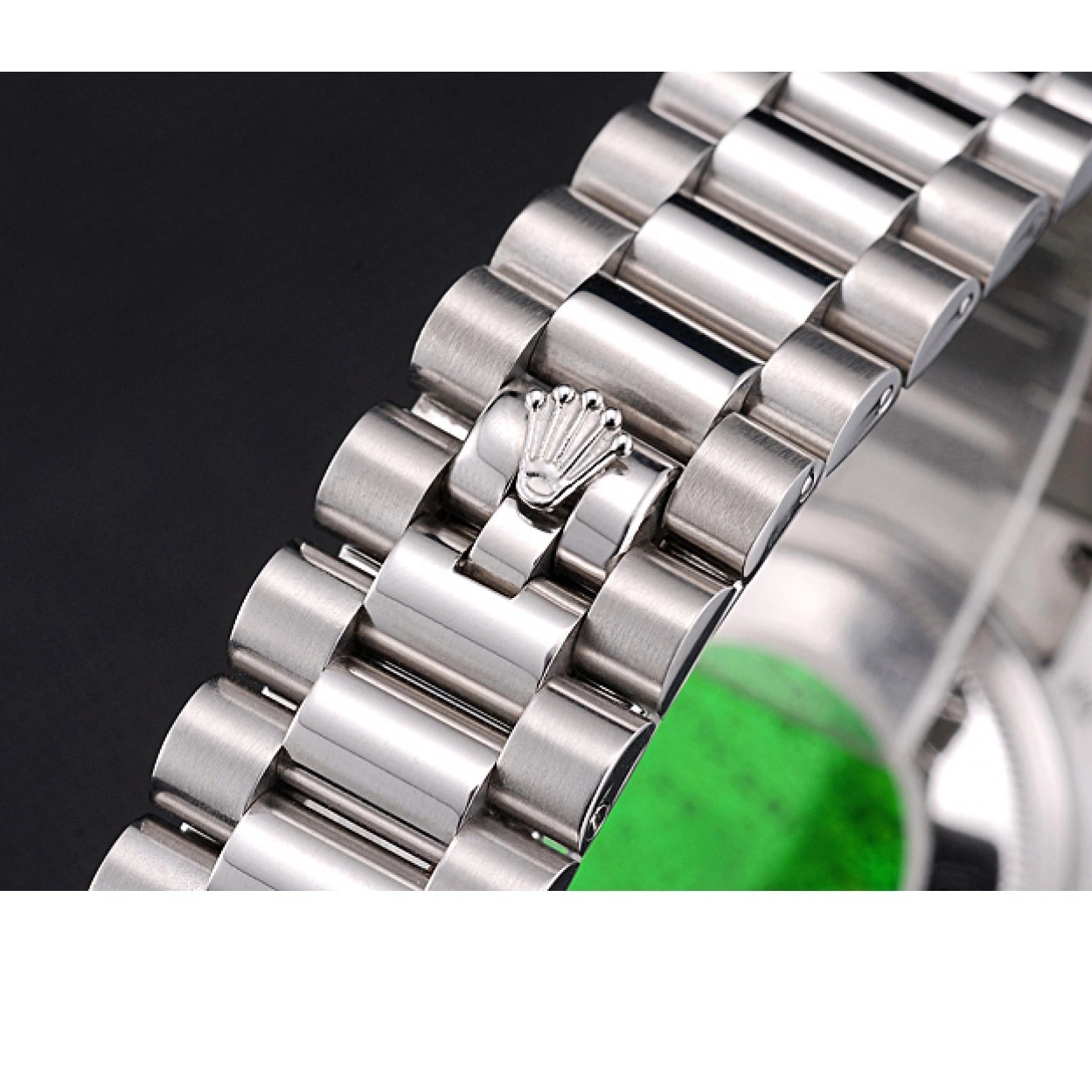 RepTime Watches 0223 Rolex Day-Date Polished Stainless Steel Silver Dial