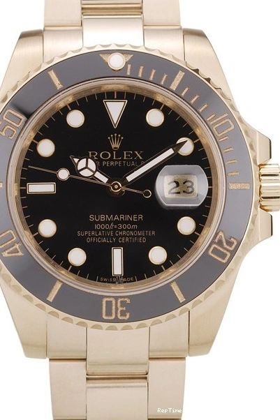 RepTime Watches 0208 Rolex Submariner Black Ceramic Bezel Black Dial 98231