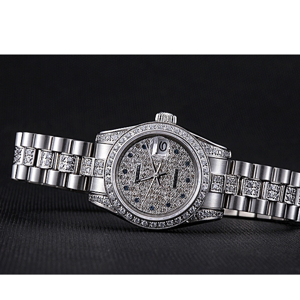 RepTime Watches 0227 Swiss Rolex DateJust Diamond Dial Stainless Steel 622021