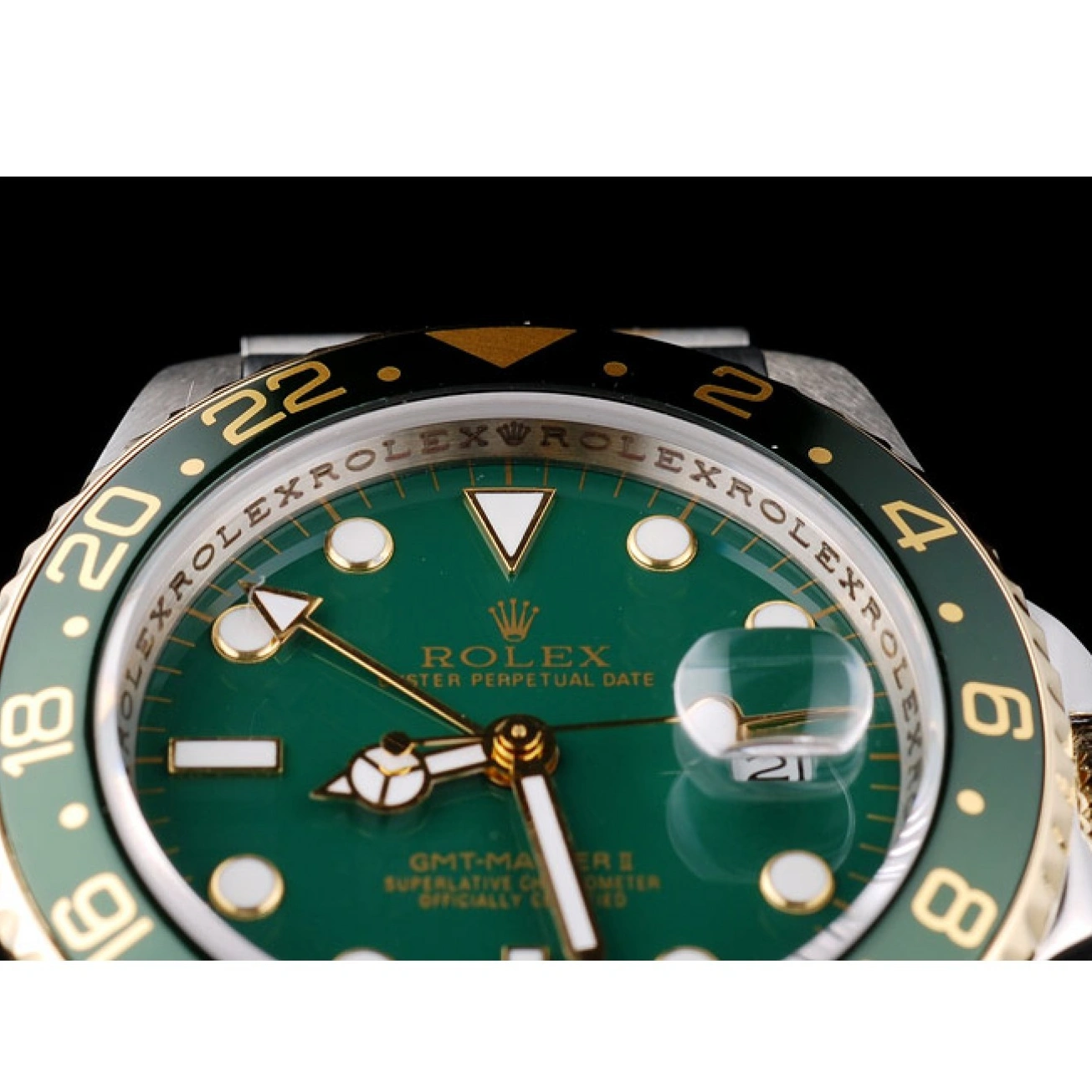 RepTime Watches 0213 Rolex GMT Master II Green Ceramic Bezel Green Dial Watch