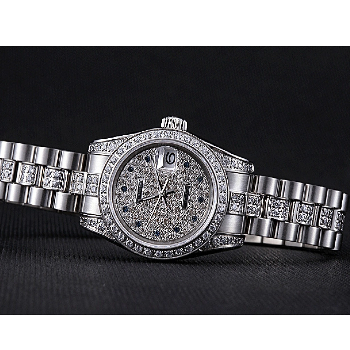 RepTime Watches 0218 Swiss Rolex DateJust Diamond Dial Stainless Steel 622021