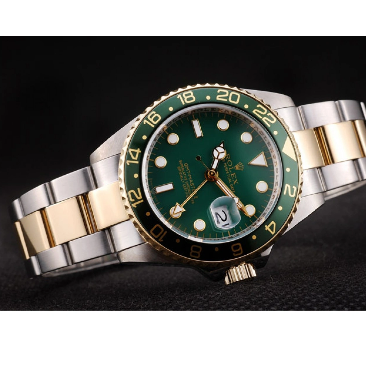 RepTime Watches 0210 Rolex GMT Master II Green Ceramic Bezel Green Dial Watch