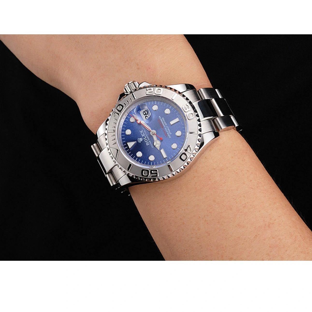 RepTime Watches 0228 Swiss Rolex Yacht-Master Blue Dial Stainless Steel Case And Bracelet