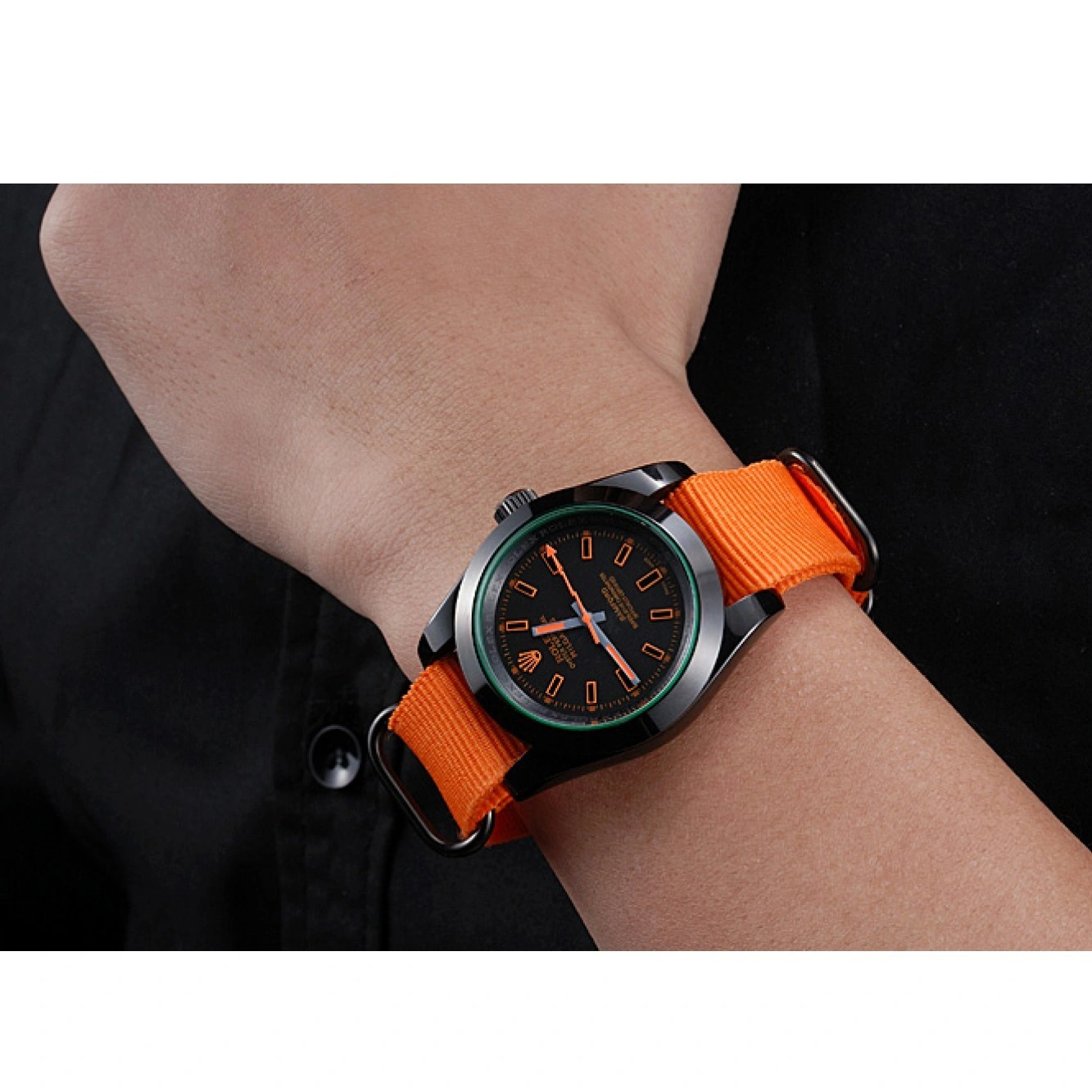 RepTime Watches 0228 Rolex Milgauss Bamford Orange Nylon Strap 622003