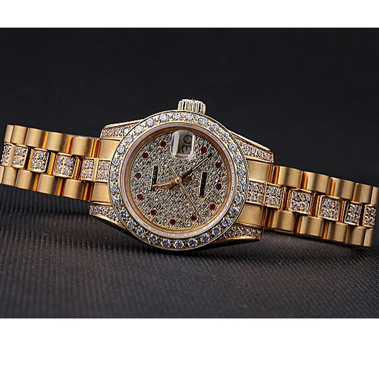 RepTime Watches 0221 Swiss Rolex DateJust Diamond Dial Gold 622023