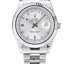 RepTime Watches 0308 Rolex Day-Date Polished Stainless Steel Silver Dial