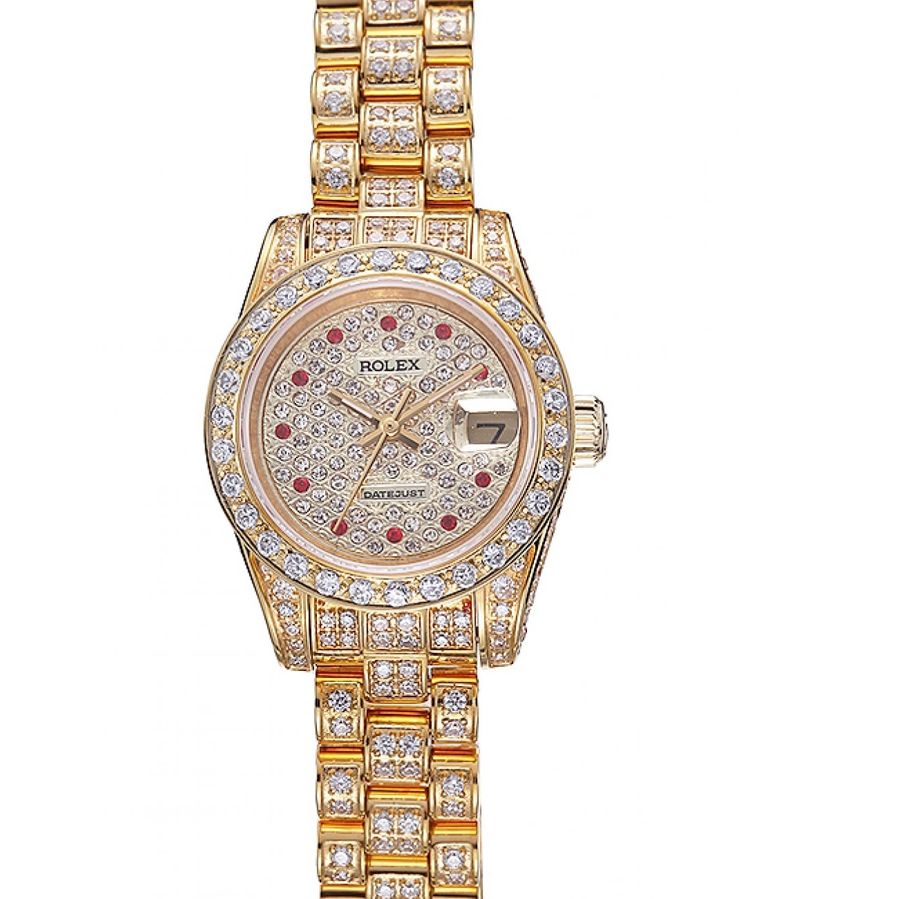 0306 Swiss Rolex DateJust Diamond Dial Gold 622024