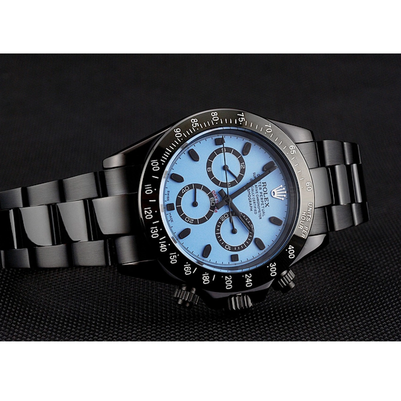 RepTime Watches 0314 Rolex Daytona Midnight Blue Dial Black Staineless Steel Bracelet 1454022