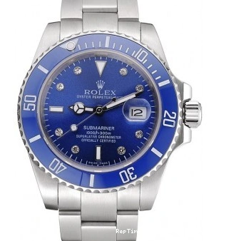 RepTime Watches 0310 Rolex Submariner Blue Bezel Blue Dial 98234