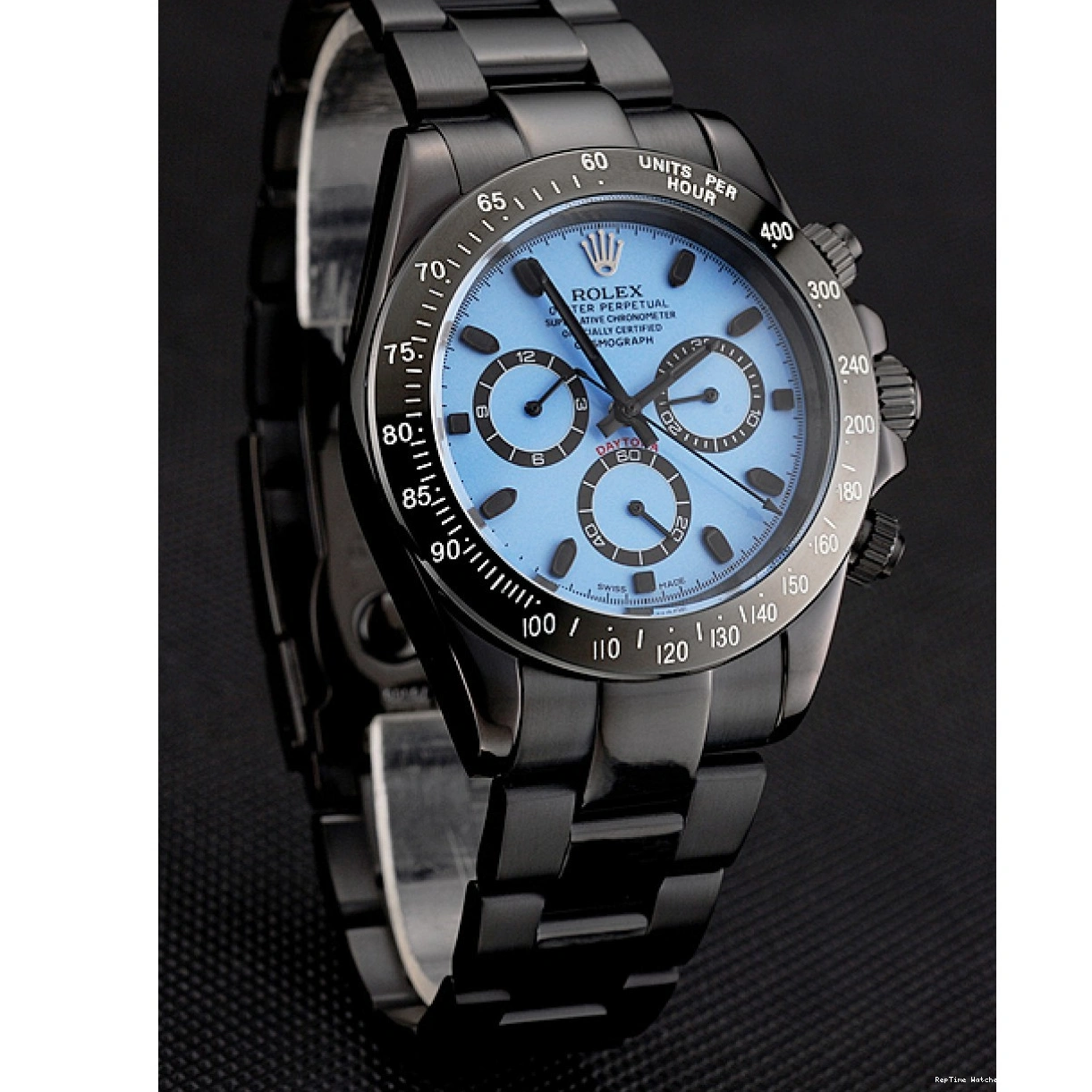 RepTime Watches 0314 Rolex Daytona Midnight Blue Dial Black Staineless Steel Bracelet 1454022