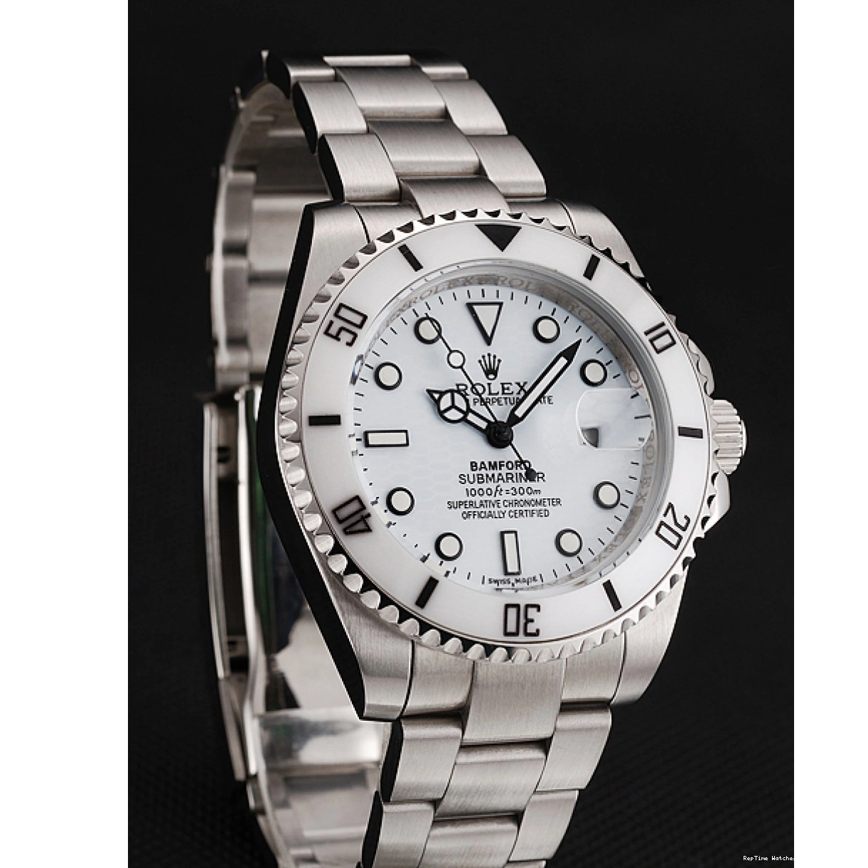 RepTime Watches 0309 Rolex Submariner Bamford White Dial Stainless Steel Bracelet 1453863