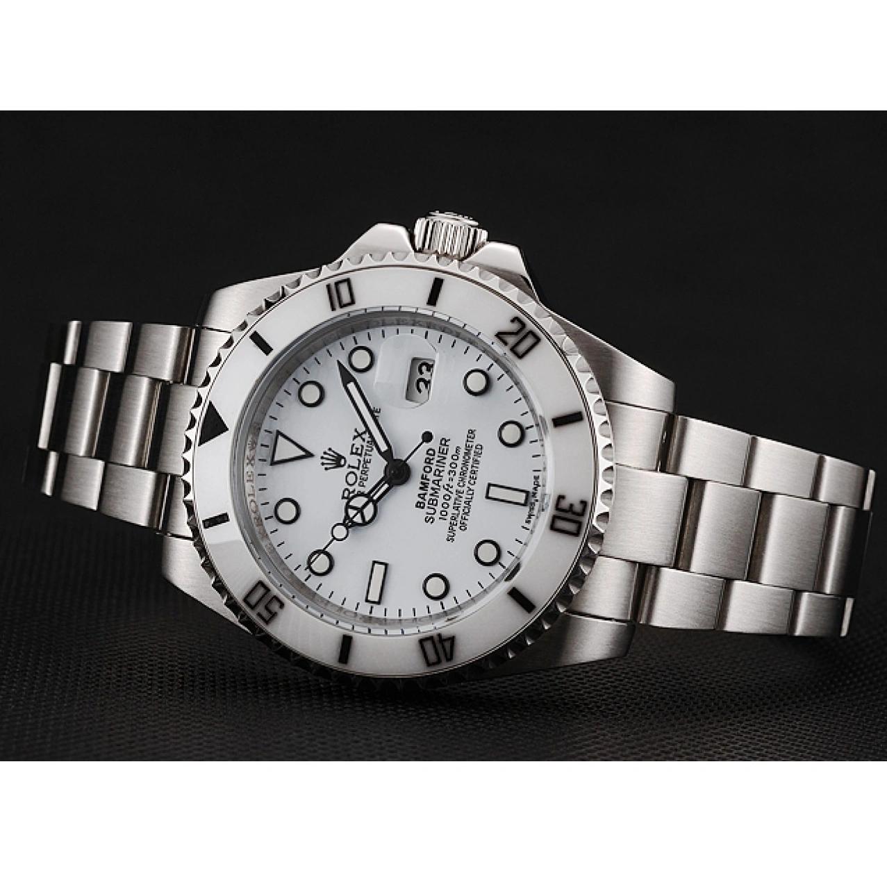 RepTime Watches 0309 Rolex Submariner Bamford White Dial Stainless Steel Bracelet 1453863