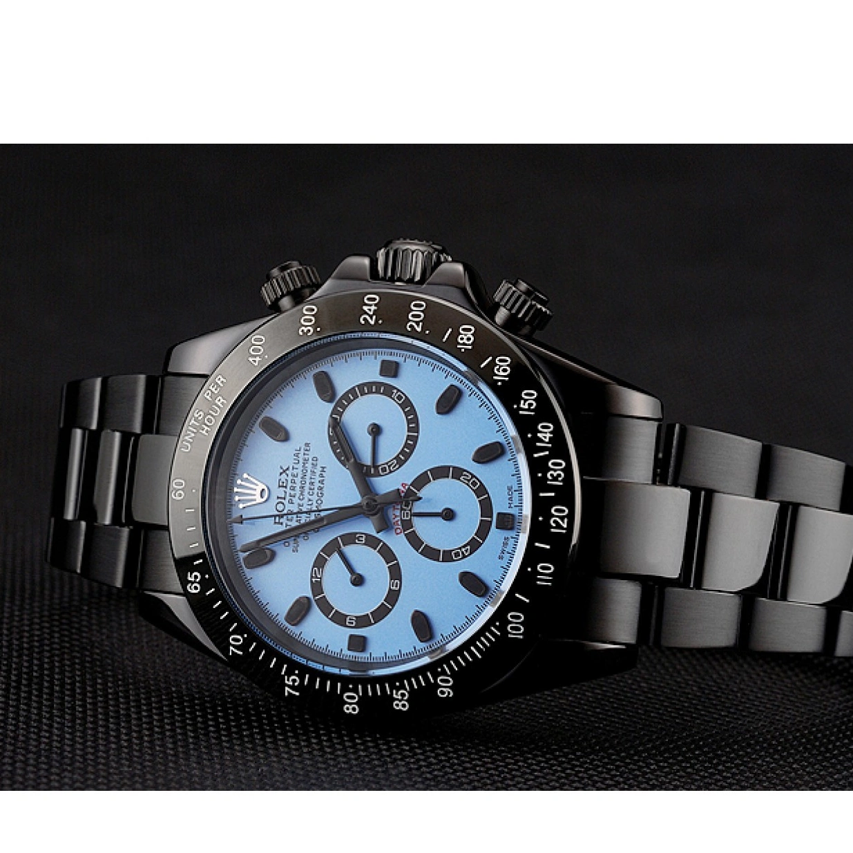 RepTime Watches 0314 Rolex Daytona Midnight Blue Dial Black Staineless Steel Bracelet 1454022