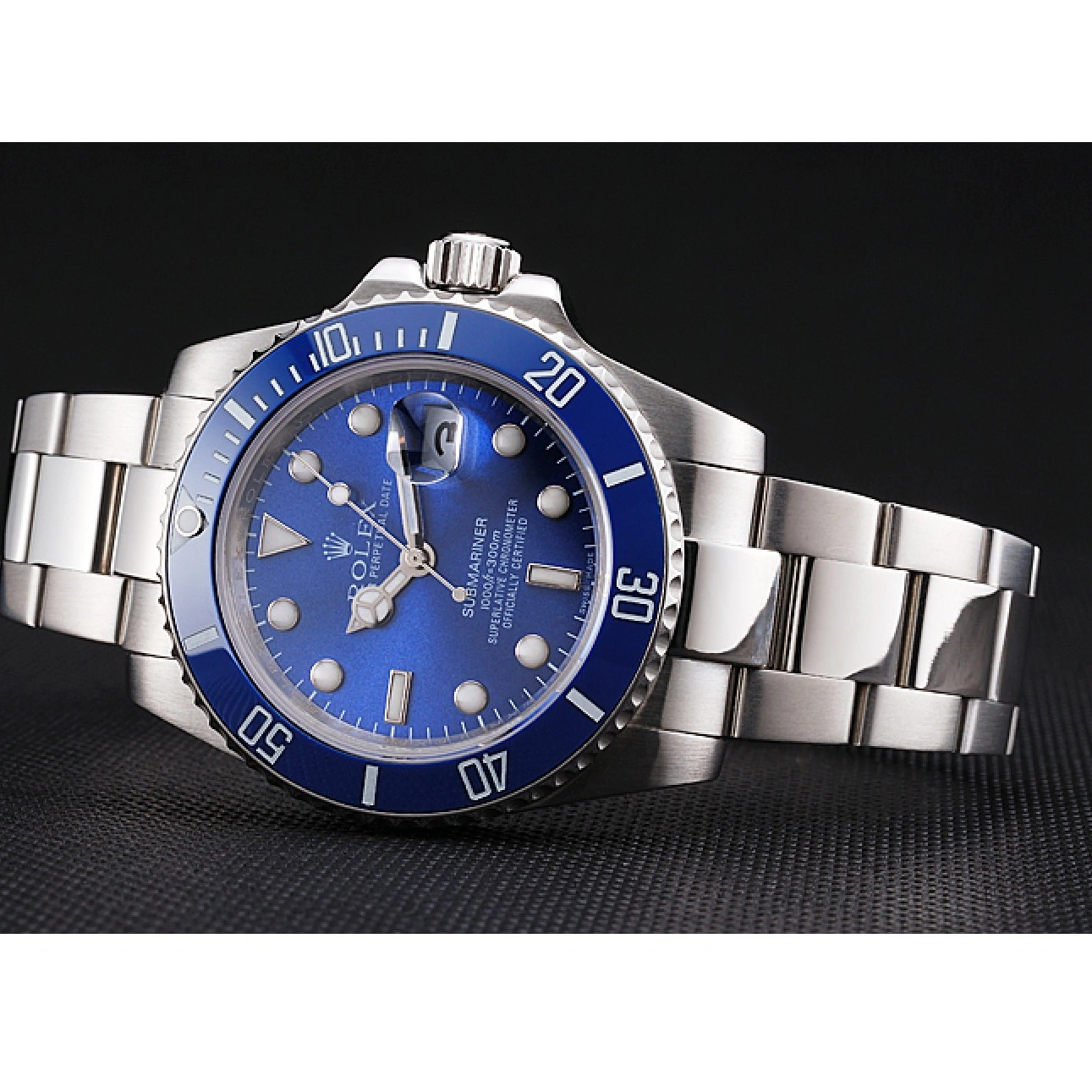 RepTime Watches 0310 Rolex Submariner Blue Bezel Blue Dial 98234