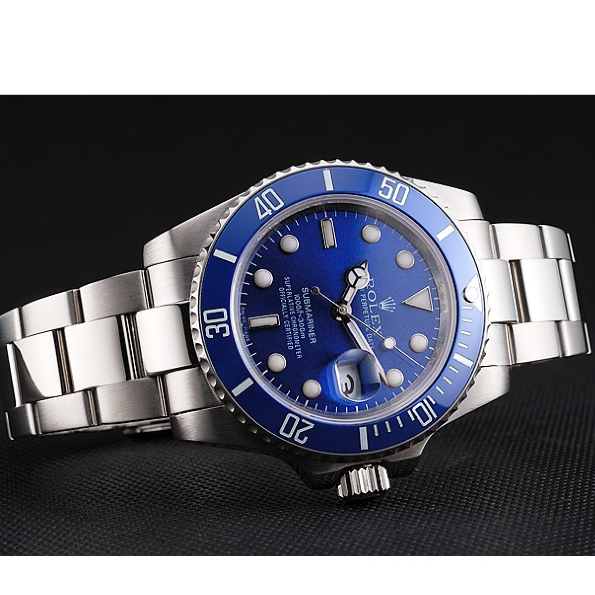 RepTime Watches 0310 Rolex Submariner Blue Bezel Blue Dial 98234