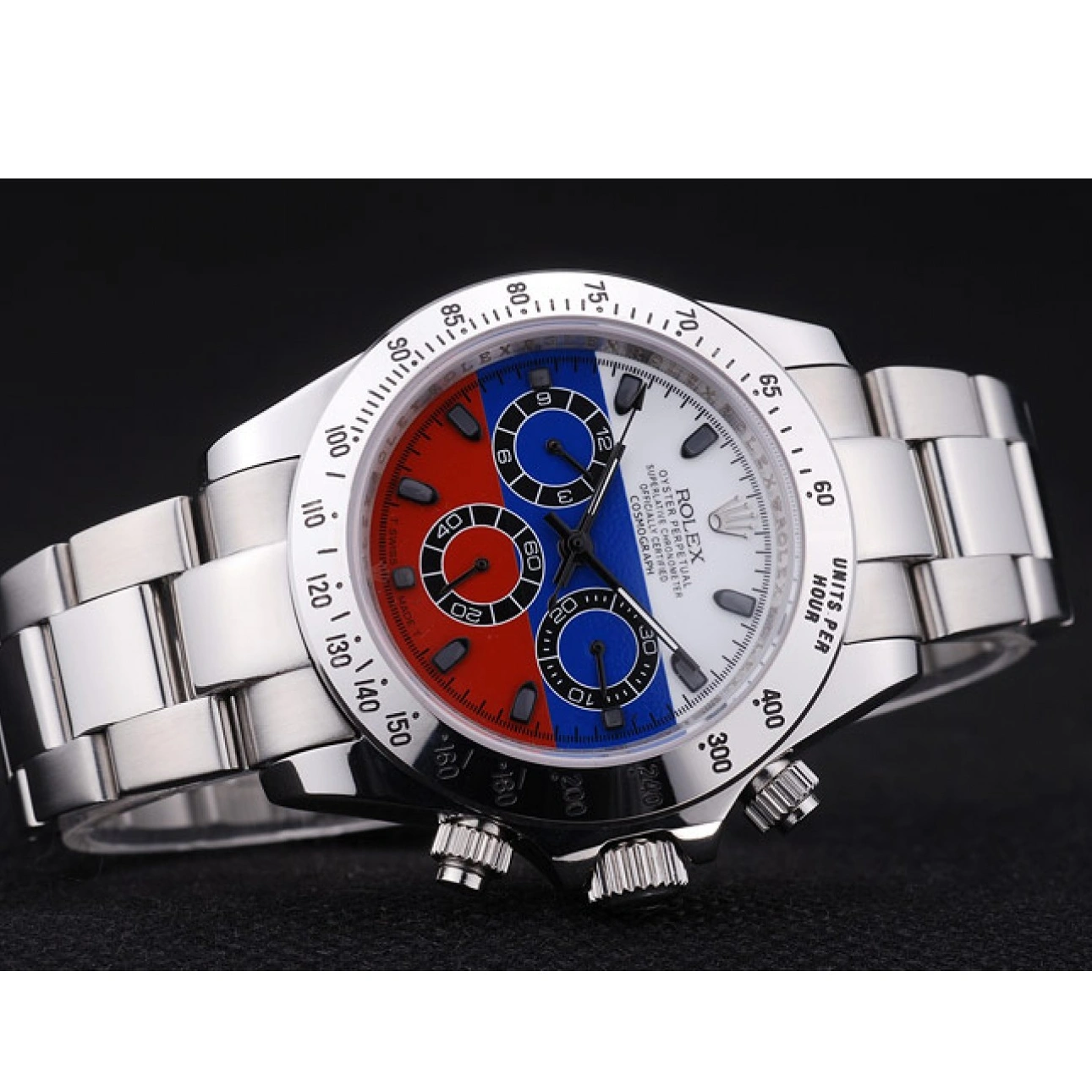 RepTime Watches 0313 Rolex Cosmograph Daytona Silver Bracelet Russian Flag Dial 7473