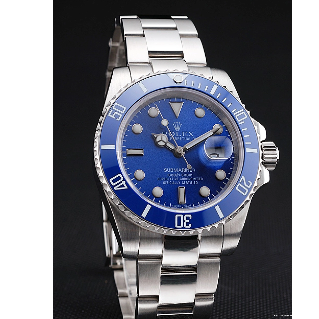 RepTime Watches 0310 Rolex Submariner Blue Bezel Blue Dial 98234