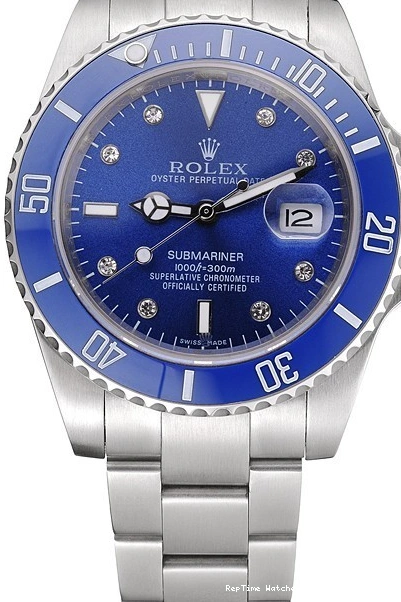 RepTime Watches 0310 Rolex Submariner Blue Bezel Blue Dial 98234