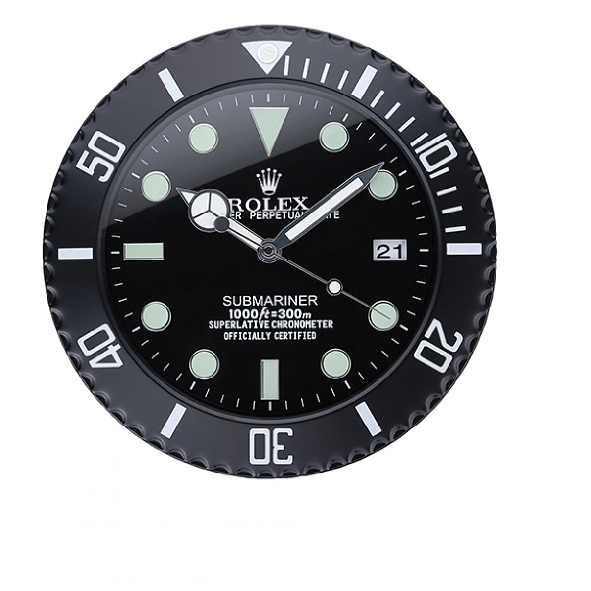 RepTime Watches 0312 Rolex Submariner Wall Clock Black 622474